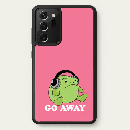 Go Away Grumpy Frog   - Plushy Phone Case for Galaxy Note 20 Ultra