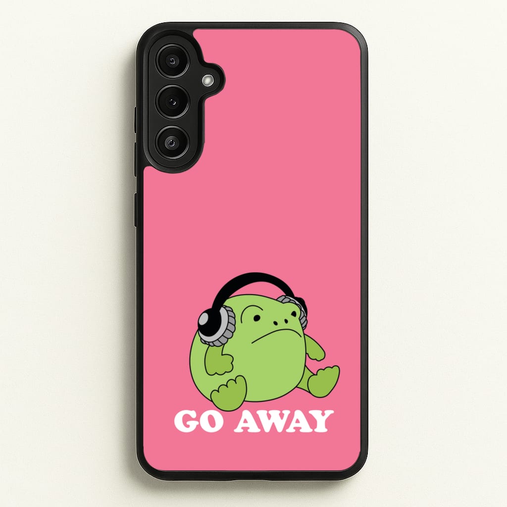 Go Away Grumpy Frog   - Plushy Phone Case for Galaxy A34