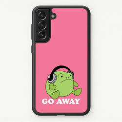Go Away Grumpy Frog   - Plushy Phone Case for Galaxy S22