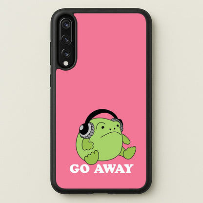 Go Away Grumpy Frog   - Plushy Phone Case for Huawei P20 Pro