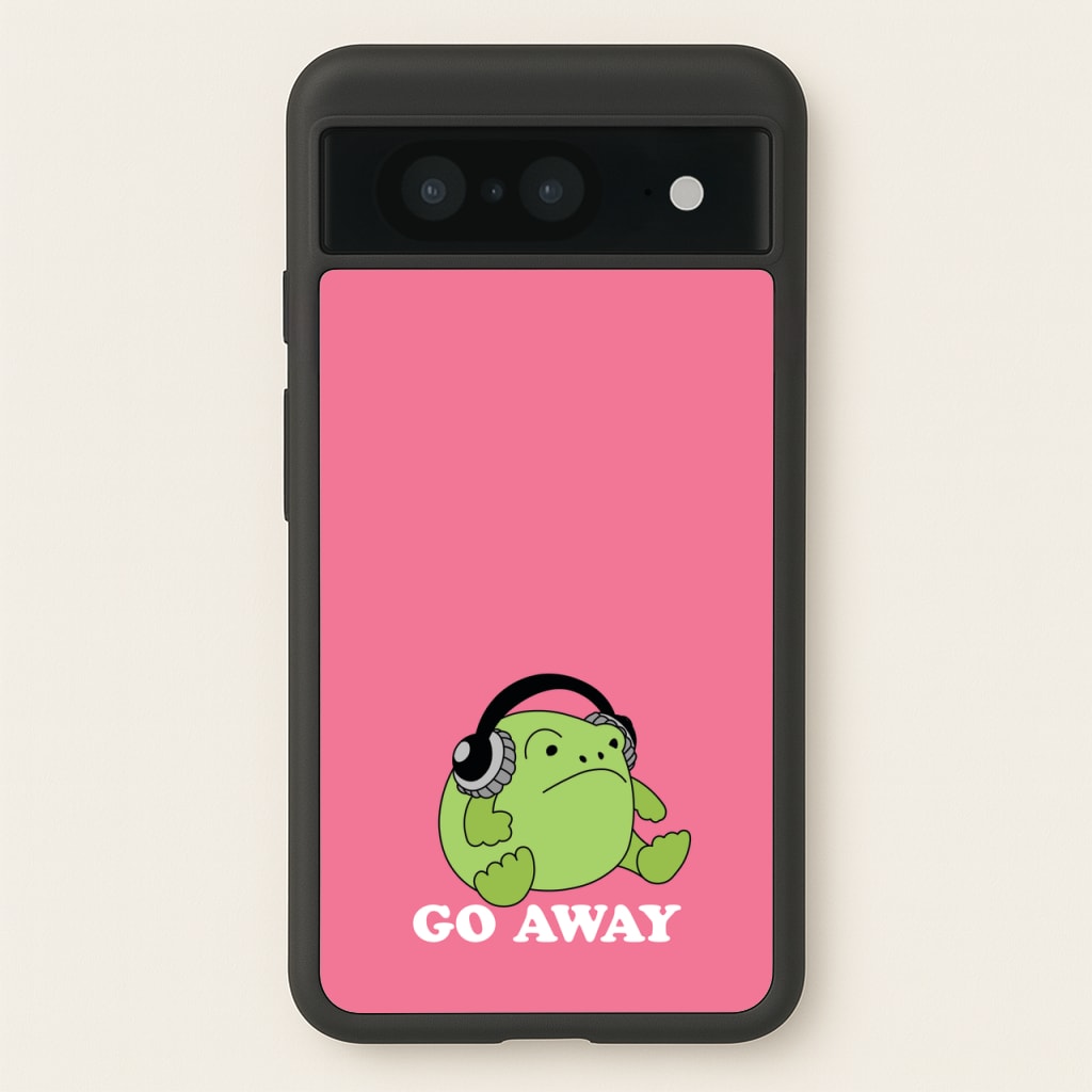 Go Away Grumpy Frog   - Plushy Phone Case for Google Pixel 8