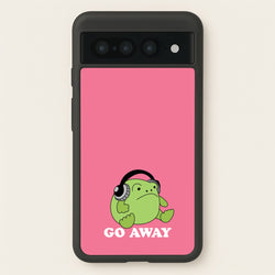 Go Away Grumpy Frog   - Plushy Phone Case for Google Pixel 7 Pro