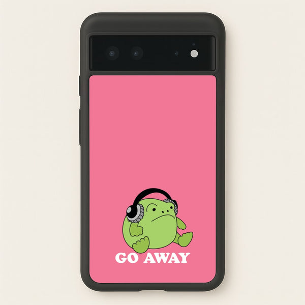 Go Away Grumpy Frog   - Plushy Phone Case for Google Pixel 6
