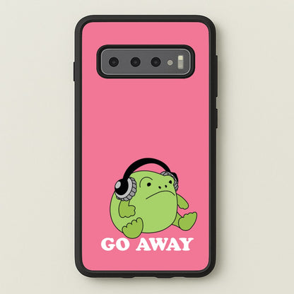Go Away Grumpy Frog   - Plushy Phone Case for Galaxy S10 Plus