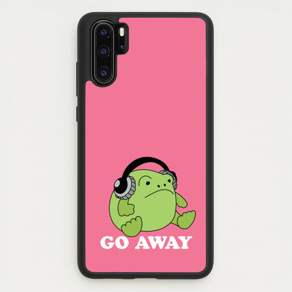 Go Away Grumpy Frog   - Plushy Phone Case for Huawei P30 Pro