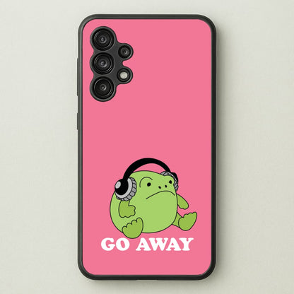 Go Away Grumpy Frog   - Plushy Phone Case for Galaxy A13