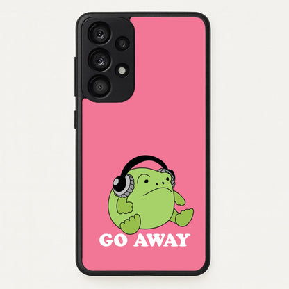Go Away Grumpy Frog   - Plushy Phone Case for Galaxy A53