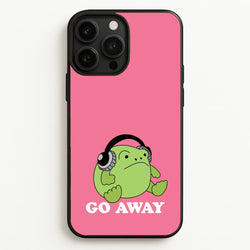 Go Away Grumpy Frog   - Plushy Phone Case for iPhone 13 Pro Max