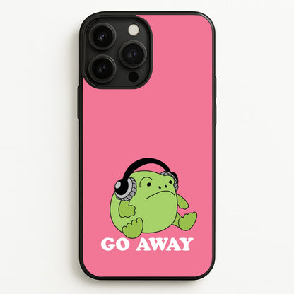 Go Away Grumpy Frog   - Plushy Phone Case for iPhone 13 Pro Max
