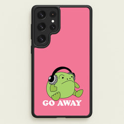 Go Away Grumpy Frog   - Plushy Phone Case for Galaxy S22 Ultra