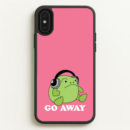 Go Away Grumpy Frog   - Plushy Phone Case for iPhone XS Max