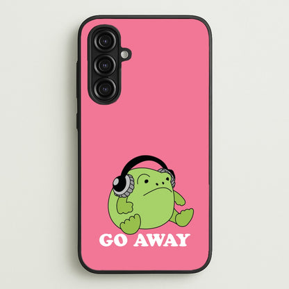Go Away Grumpy Frog   - Plushy Phone Case for Galaxy A16