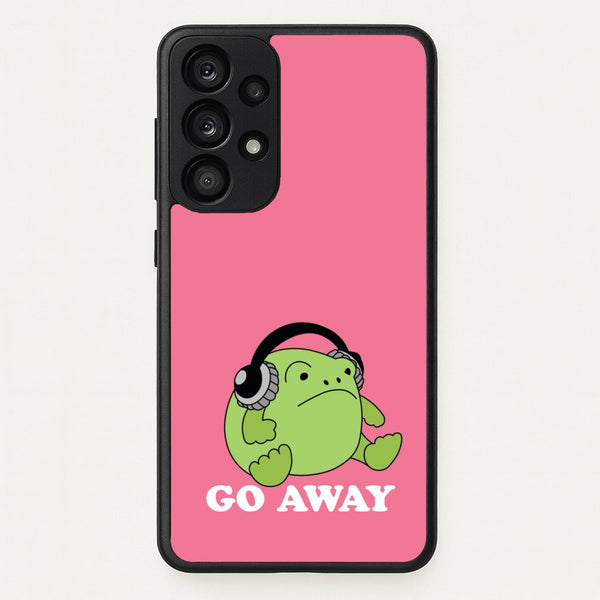 Go Away Grumpy Frog   - Plushy Phone Case for Galaxy A33