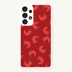 Red Chilli Pattern  - Plushy Phone Case for Galaxy A33
