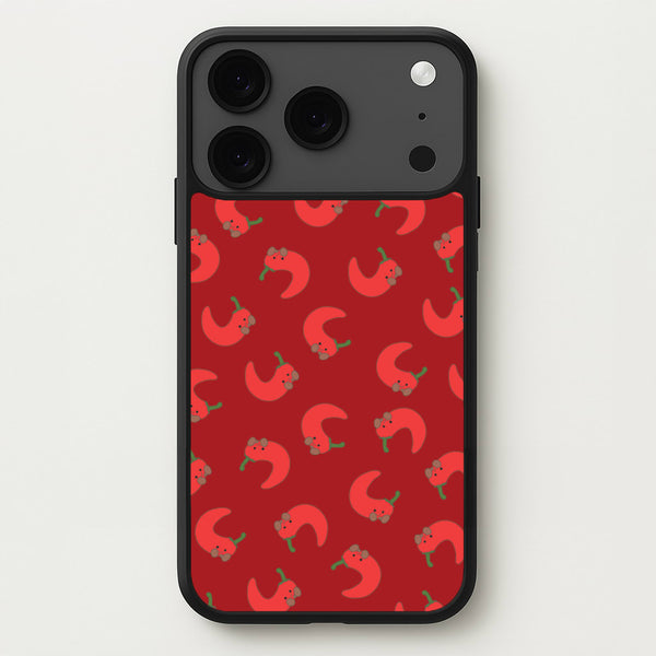 Red Chilli Pattern Phone Case for iPhone 17 Pro Max