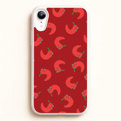 Red Chilli Pattern  - Plushy Phone Case for iPhone XR