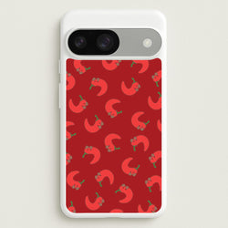 Red Chilli Pattern  - Plushy Phone Case for Google Pixel 9 / 9 Pro