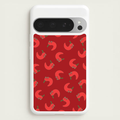Red Chilli Pattern  - Plushy Phone Case for Google Pixel 9 Pro XL