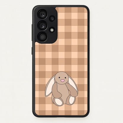 Bunny Checkered Pattern  - Plushy Phone Case for Galaxy A53