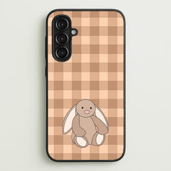 Bunny Checkered Pattern  - Plushy Phone Case for Galaxy A16