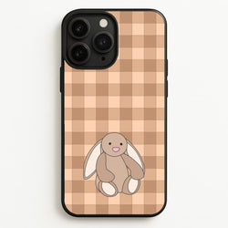 Bunny Checkered Pattern  - Plushy Phone Case for iPhone 11 Pro Max