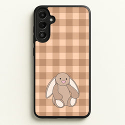 Bunny Checkered Pattern  - Plushy Phone Case for Galaxy A36