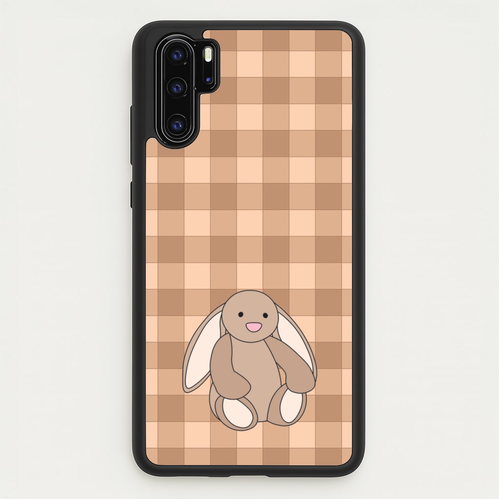 Bunny Checkered Pattern  - Plushy Phone Case for Huawei P30 Pro