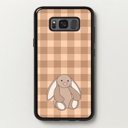 Bunny Checkered Pattern  - Plushy Phone Case for Galaxy S8