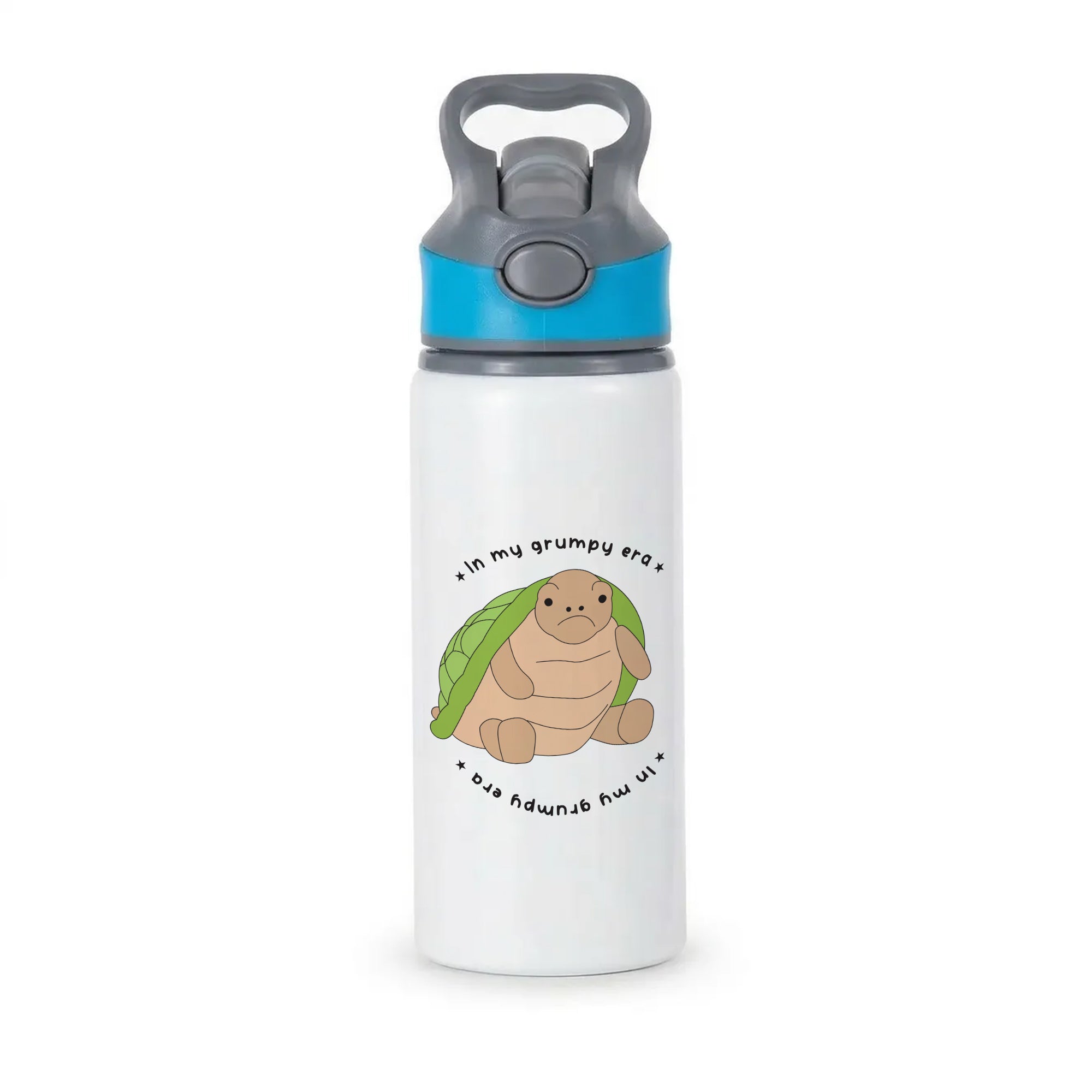 Grumpy Era Turtle Active Water Bottle - Blue