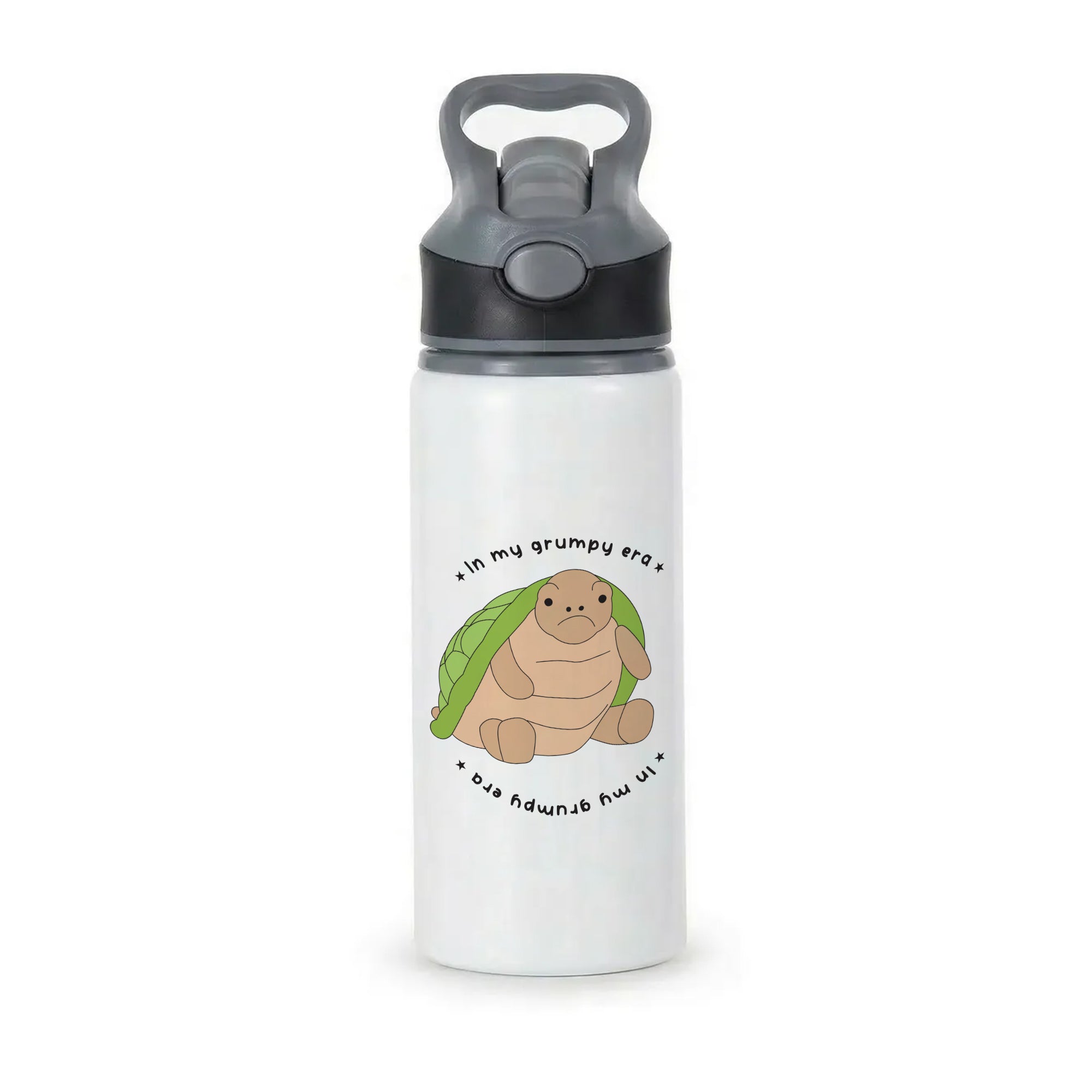 Grumpy Era Turtle Active Water Bottle - Black