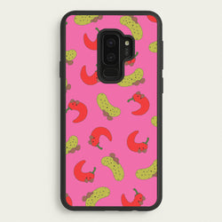 Red Chillis And Pickles Pattern  - Plushy Phone Case for Galaxy S9 Plus