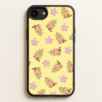 Sandcastles And Stars Pattern  - Plushy Phone Case for iPhone 6 / 7 / 8 / SE