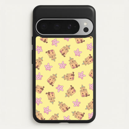 Sandcastles And Stars Pattern  - Plushy Phone Case for Google Pixel 9 Pro XL
