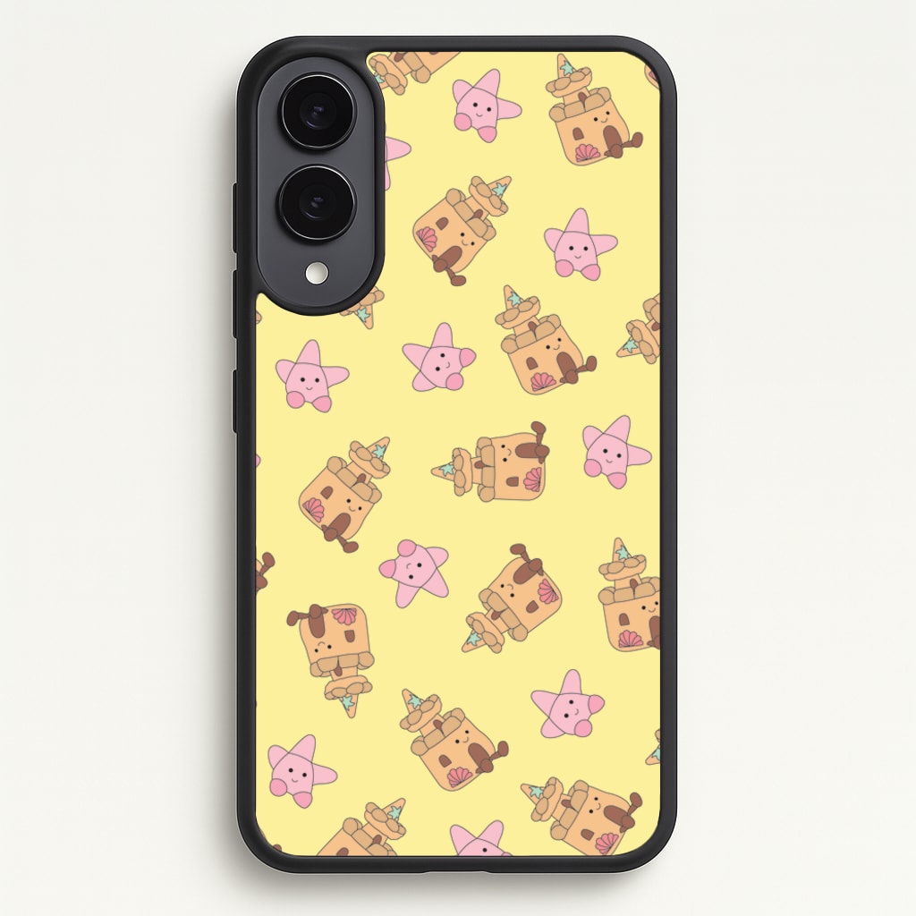 Sandcastles And Stars Pattern  - Plushy Phone Case for Galaxy S25 Edge