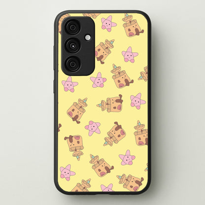 Sandcastles And Stars Pattern  - Plushy Phone Case for Galaxy A15