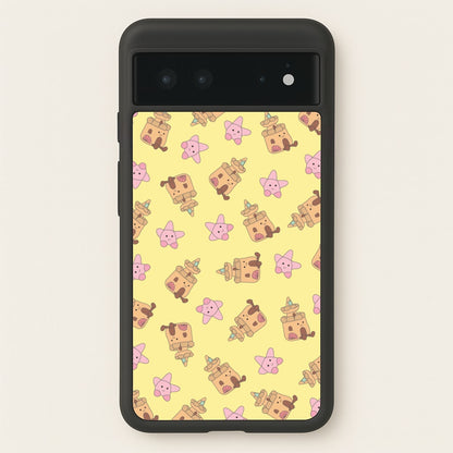 Sandcastles And Stars Pattern  - Plushy Phone Case for Google Pixel 6