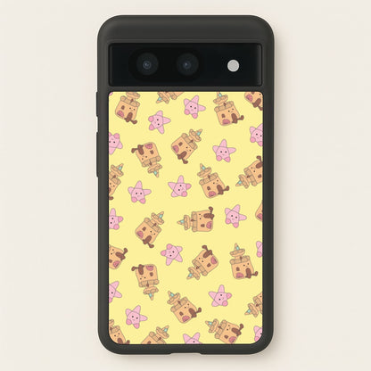 Sandcastles And Stars Pattern  - Plushy Phone Case for Google Pixel 8a