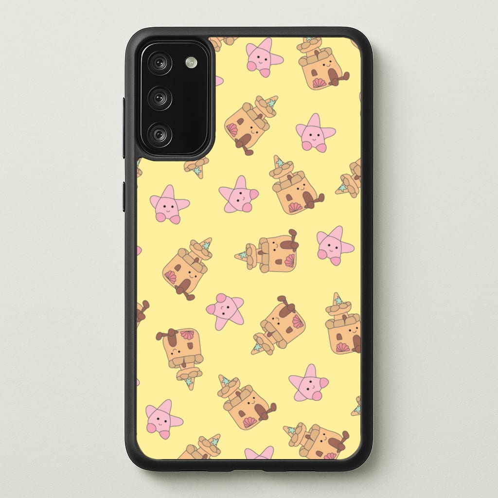 Sandcastles And Stars Pattern  - Plushy Phone Case for Galaxy A41