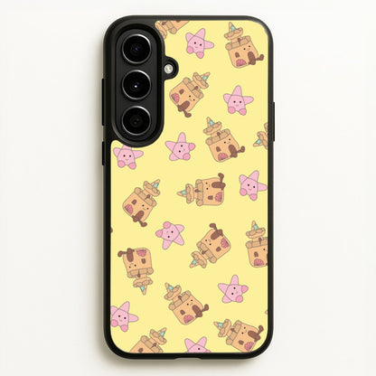 Sandcastles And Stars Pattern  - Plushy Phone Case for Galaxy A56