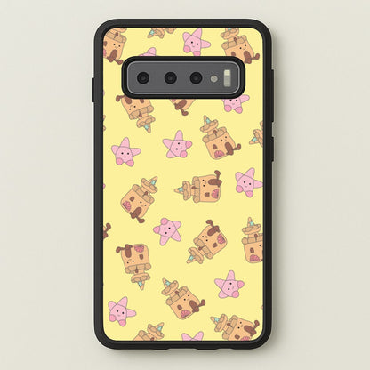 Sandcastles And Stars Pattern  - Plushy Phone Case for Galaxy S10