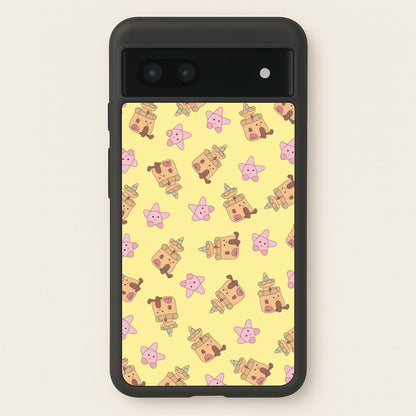 Sandcastles And Stars Pattern  - Plushy Phone Case for Google Pixel 6a