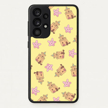 Sandcastles And Stars Pattern  - Plushy Phone Case for Galaxy A53