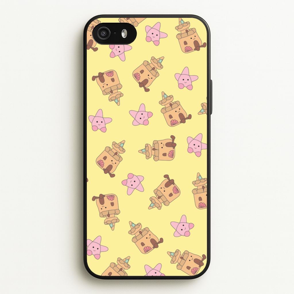 Sandcastles And Stars Pattern  - Plushy Phone Case for iPhone 5 / 5s / SE 2016