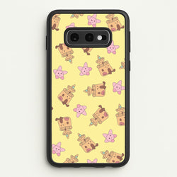 Sandcastles And Stars Pattern  - Plushy Phone Case for Galaxy S10e