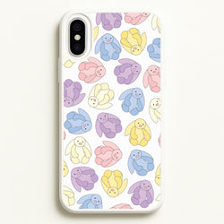 Pastel Bunnies Pattern  - Plushy Phone Case for iPhone XS Max