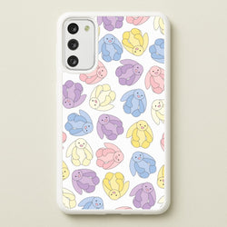 Pastel Bunnies Pattern  - Plushy Phone Case for Galaxy S20