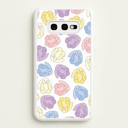 Pastel Bunnies Pattern  - Plushy Phone Case for Galaxy S10e