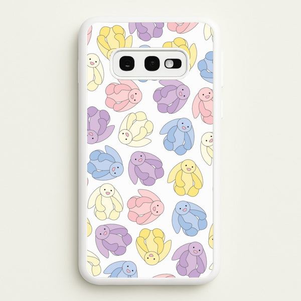 Pastel Bunnies Pattern  - Plushy Phone Case for Galaxy S10e