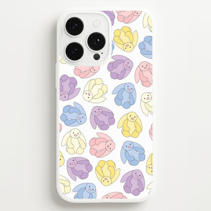Pastel Bunnies Pattern  - Plushy Phone Case for iPhone 13 Pro Max