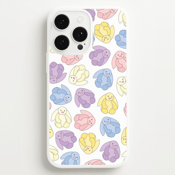 Pastel Bunnies Pattern  - Plushy Phone Case for iPhone 13 Pro Max